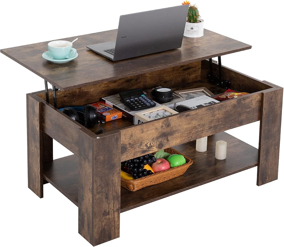 FDW Lift Top Coffee Table with Hidden Storage